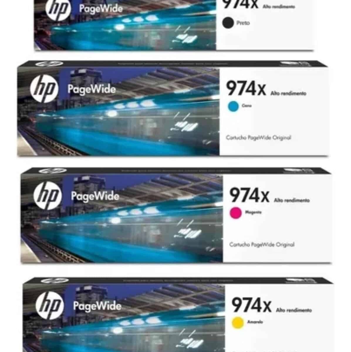 Pack 4 Tintas Hp Originales 974xl Cymk Hp