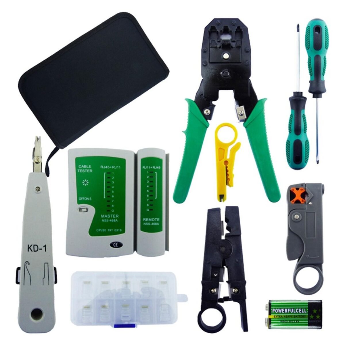 Set De Herramientas Para Redes Rj45-rj11 Con Estuche