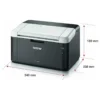 Impresora láser monocromática Brother HL-1212W con Wi-Fi dimensiones
