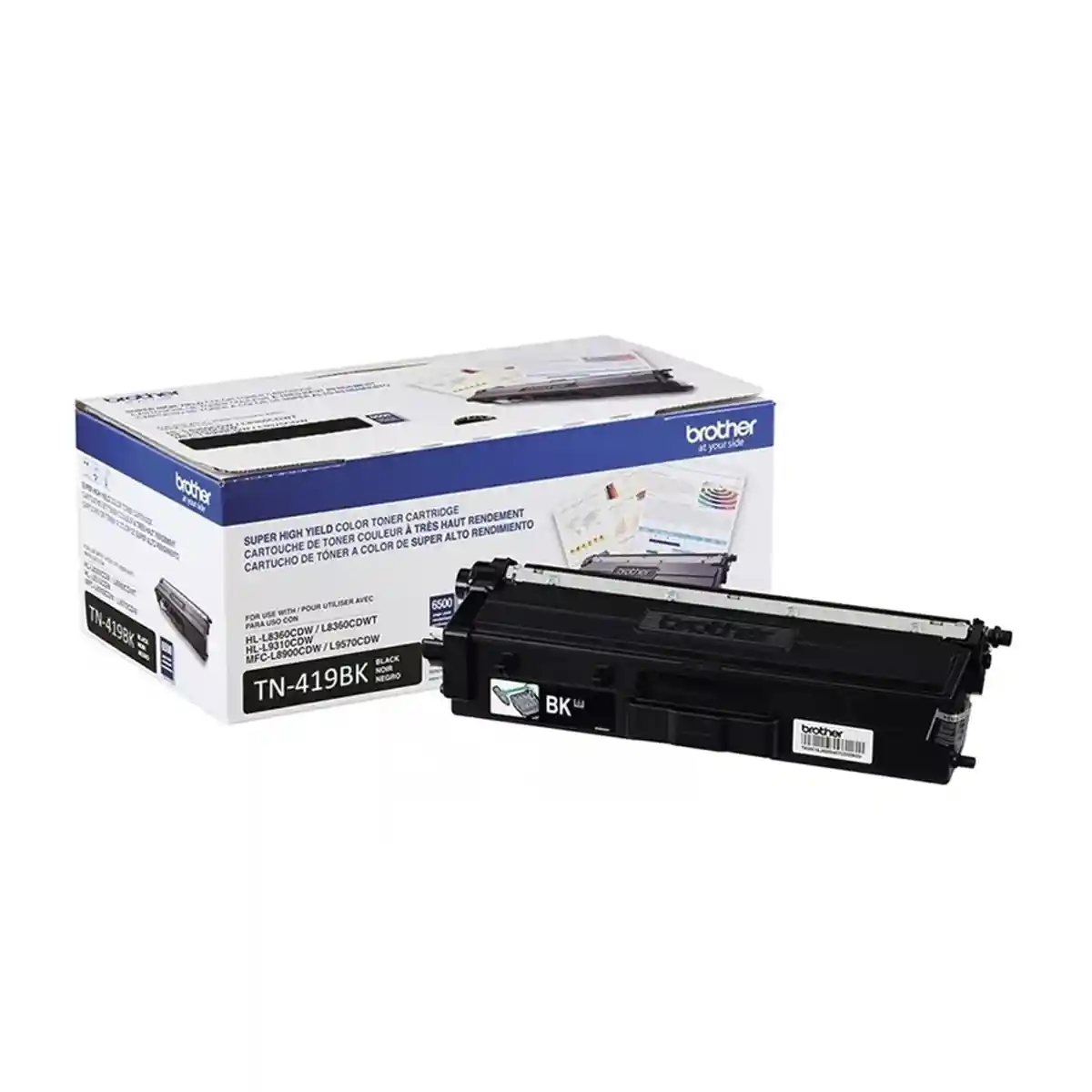 foto oner Brother TN-419BK Negro original caja 9000 paginas fuera y con caja