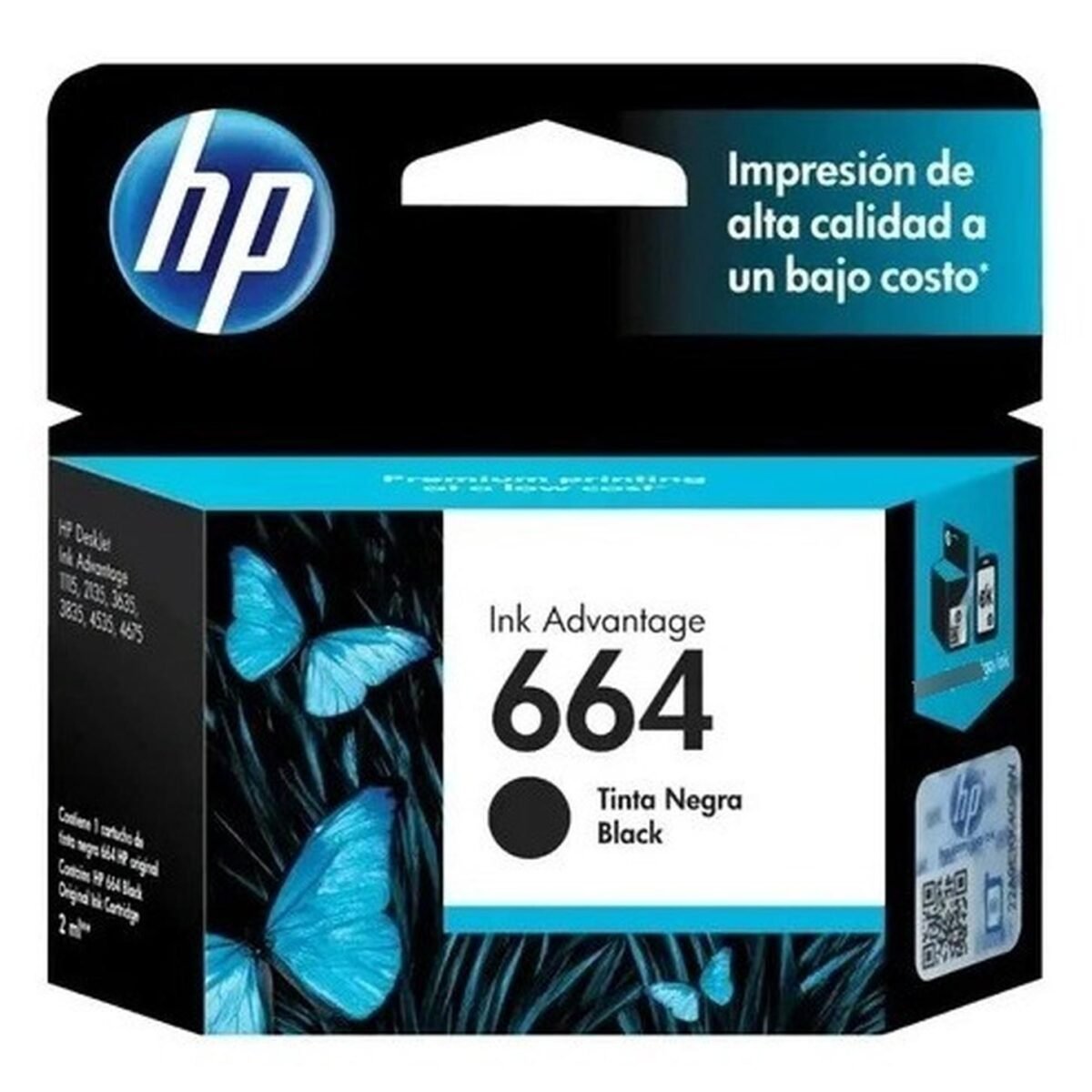 Cartucho Tinta Impresoras Hp 664 Negra Original F6V29AL