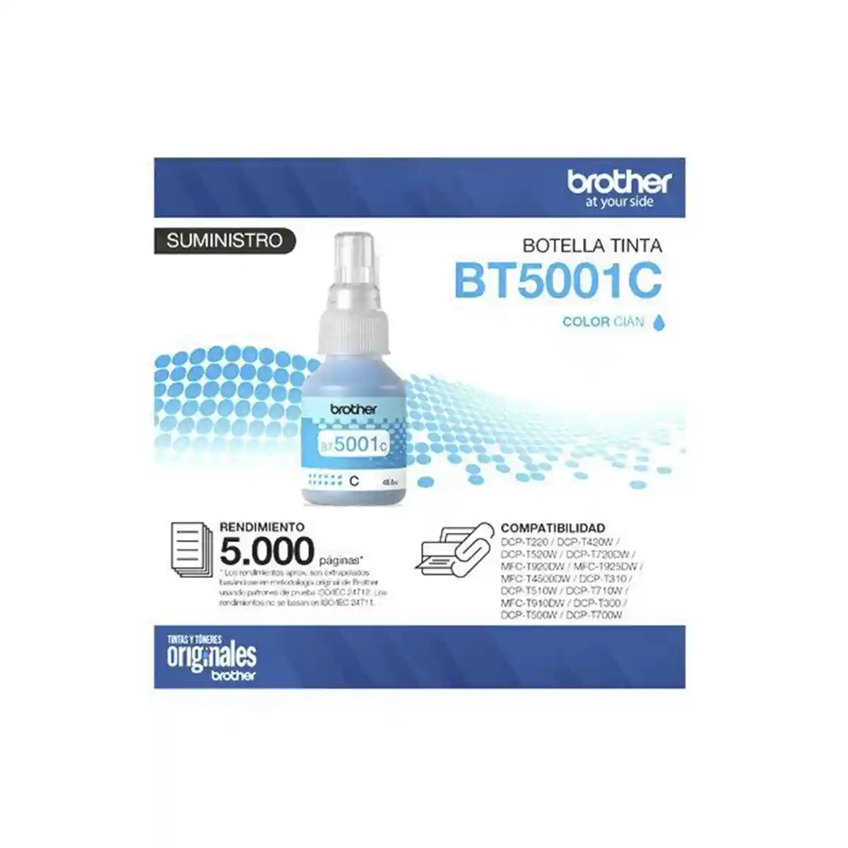 Tinta Brother BTD100C Cian Original de alto rendimiento en Chile