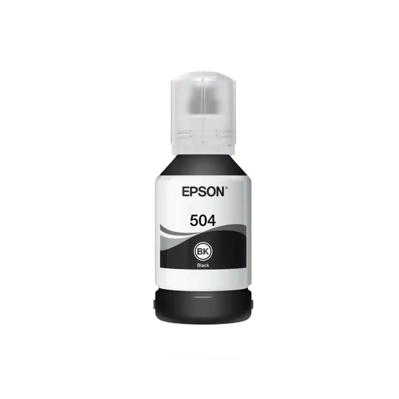 Botella Tinta Epson T504120 Negra Original vista frontal