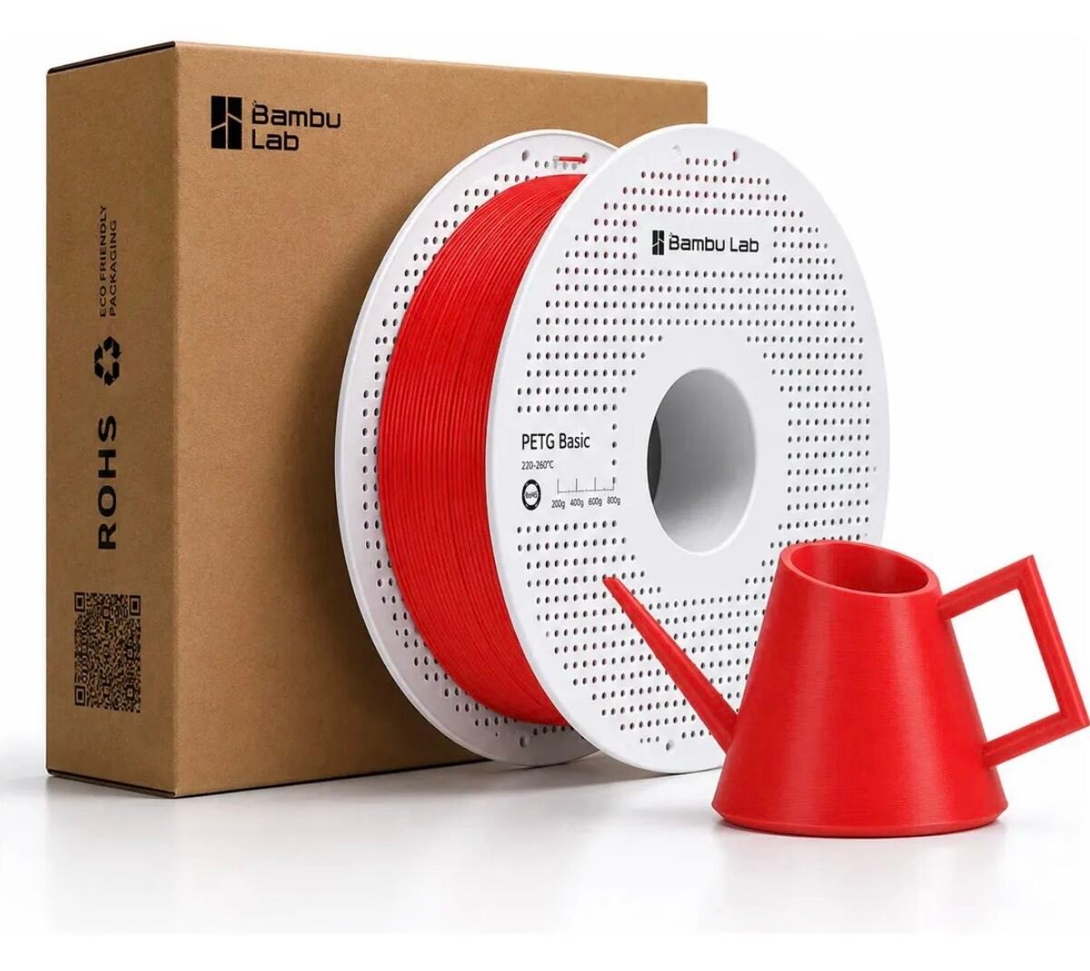Bambu Lab Pla Matte Rojo Escarlata 1kg 1.75mm